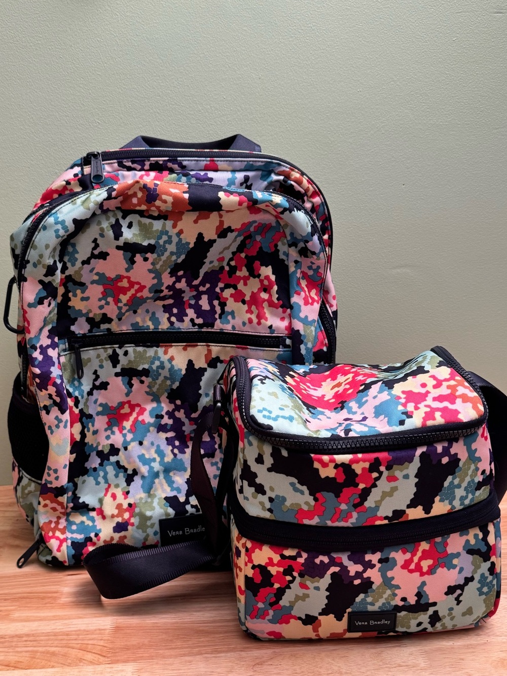 Vera Bradley set in the highly sought-after, vibrant Happy Blooms Cross-Stitch